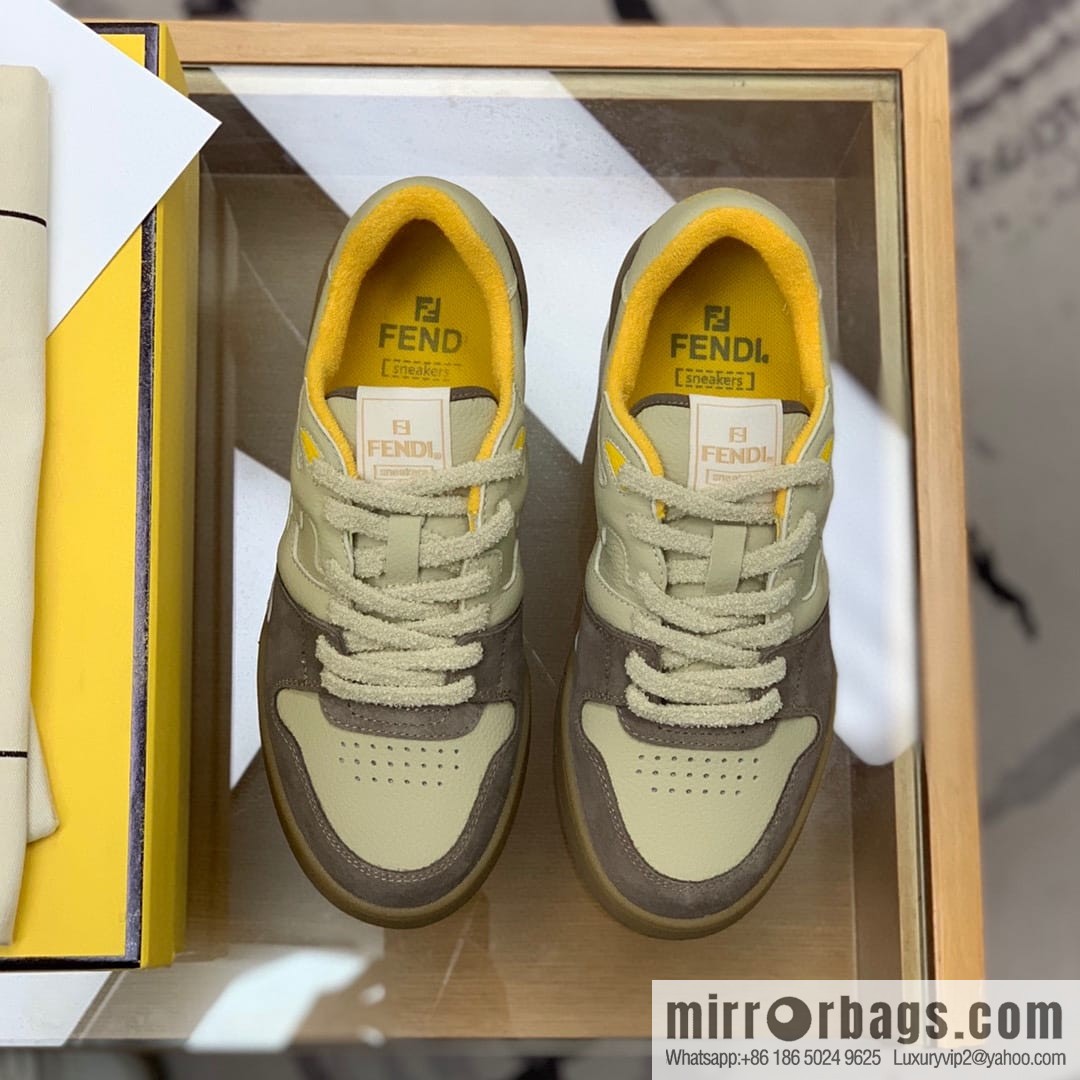 Fendi in brown leather with beige suede His & Hers Vintage sneakers