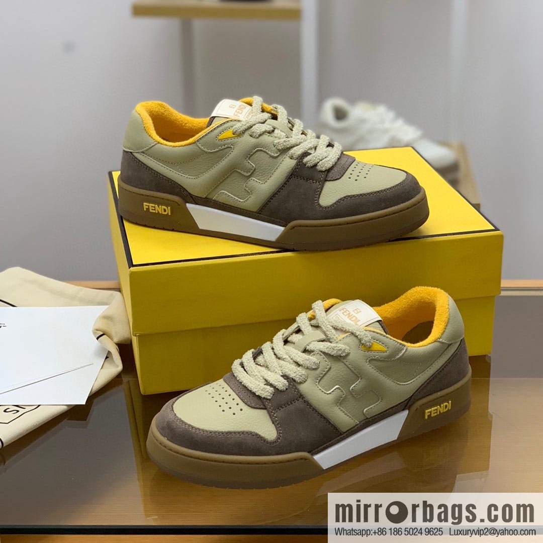 Fendi in brown leather with beige suede His & Hers Vintage sneakers