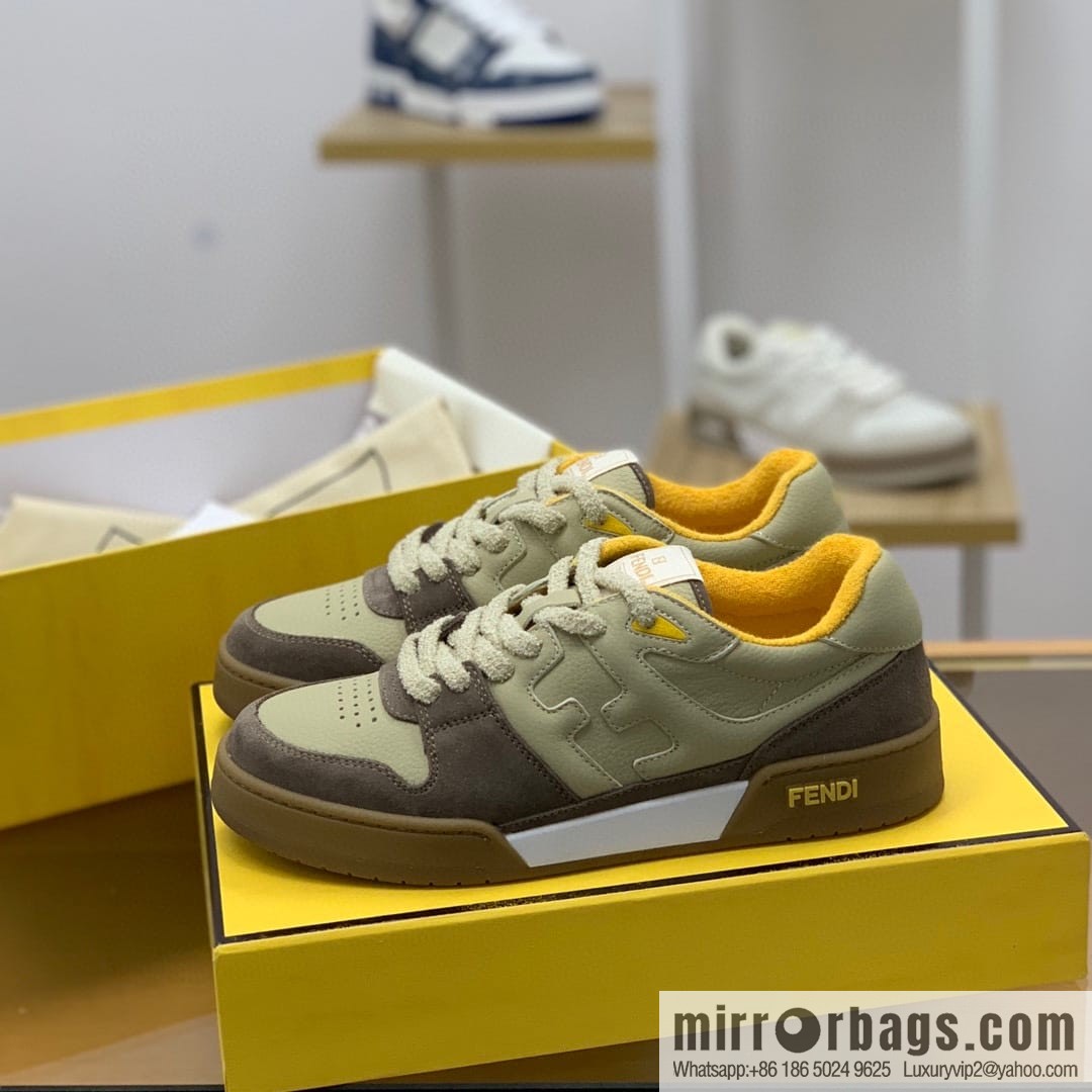 Fendi in brown leather with beige suede His & Hers Vintage sneakers