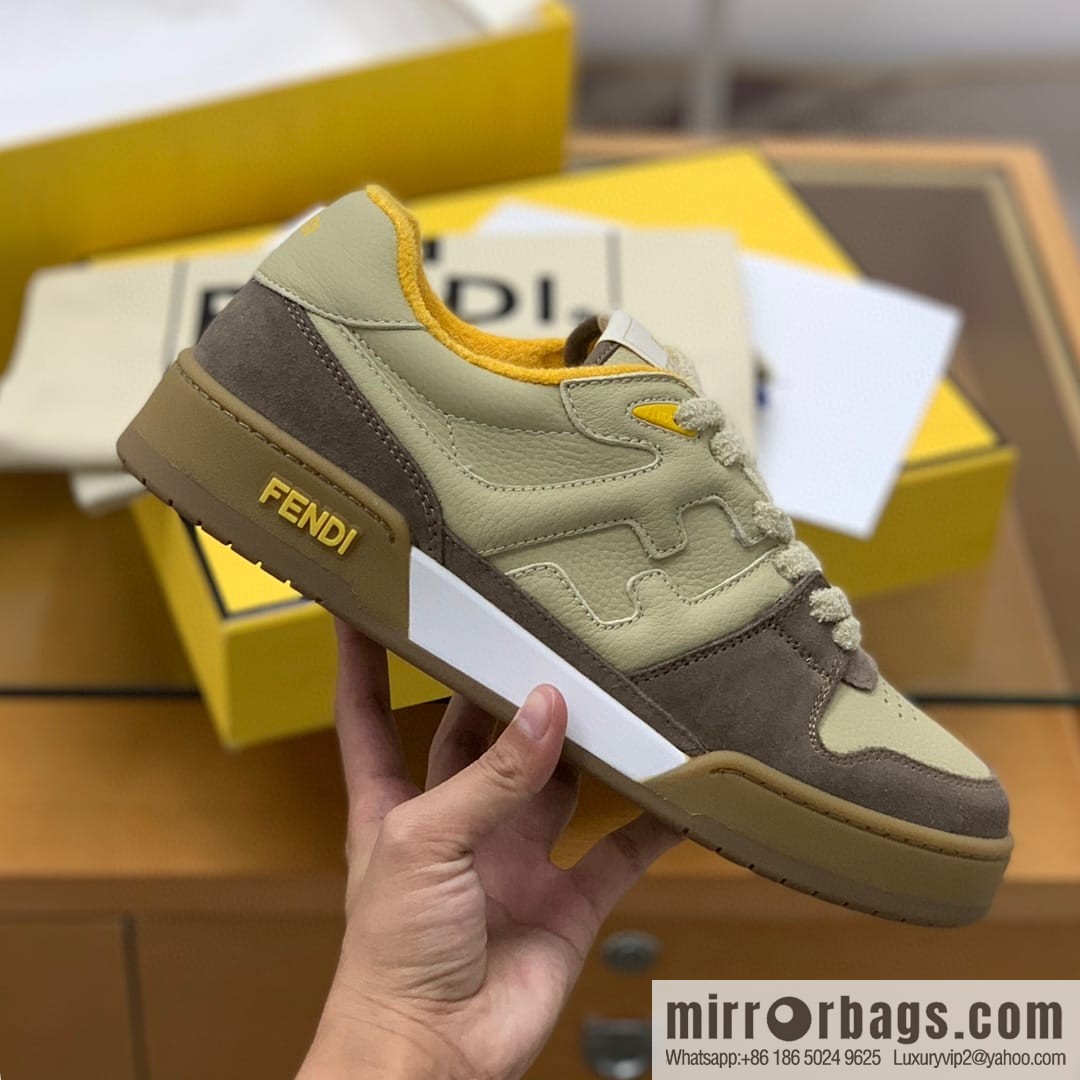 Fendi in brown leather with beige suede His & Hers Vintage sneakers