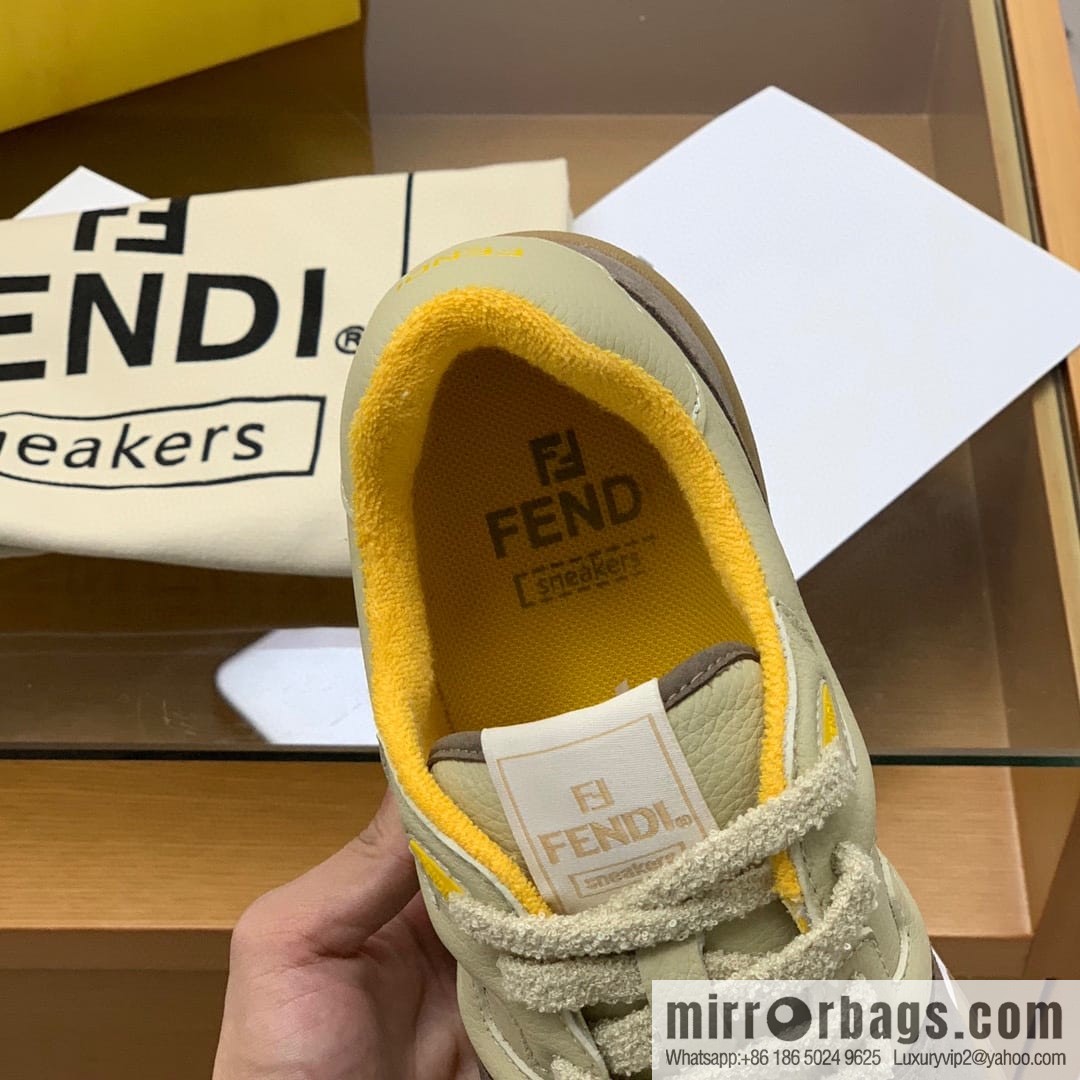 Fendi in brown leather with beige suede His & Hers Vintage sneakers