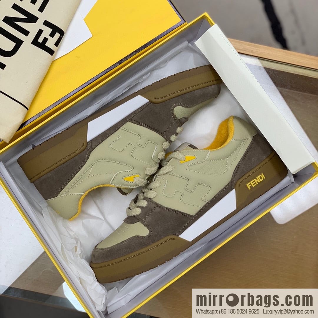 Fendi in brown leather with beige suede His & Hers Vintage sneakers