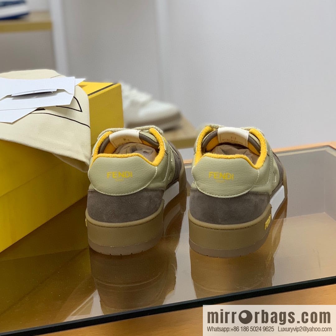 Fendi in brown leather with beige suede His & Hers Vintage sneakers