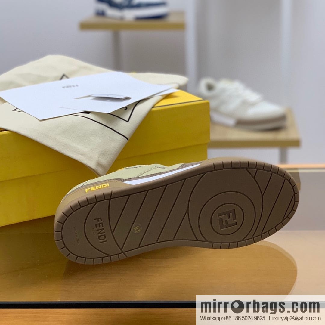 Fendi in brown leather with beige suede His & Hers Vintage sneakers