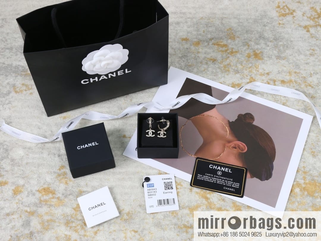 New ☑️ CHANEL Chanel c2 double c stud earrings