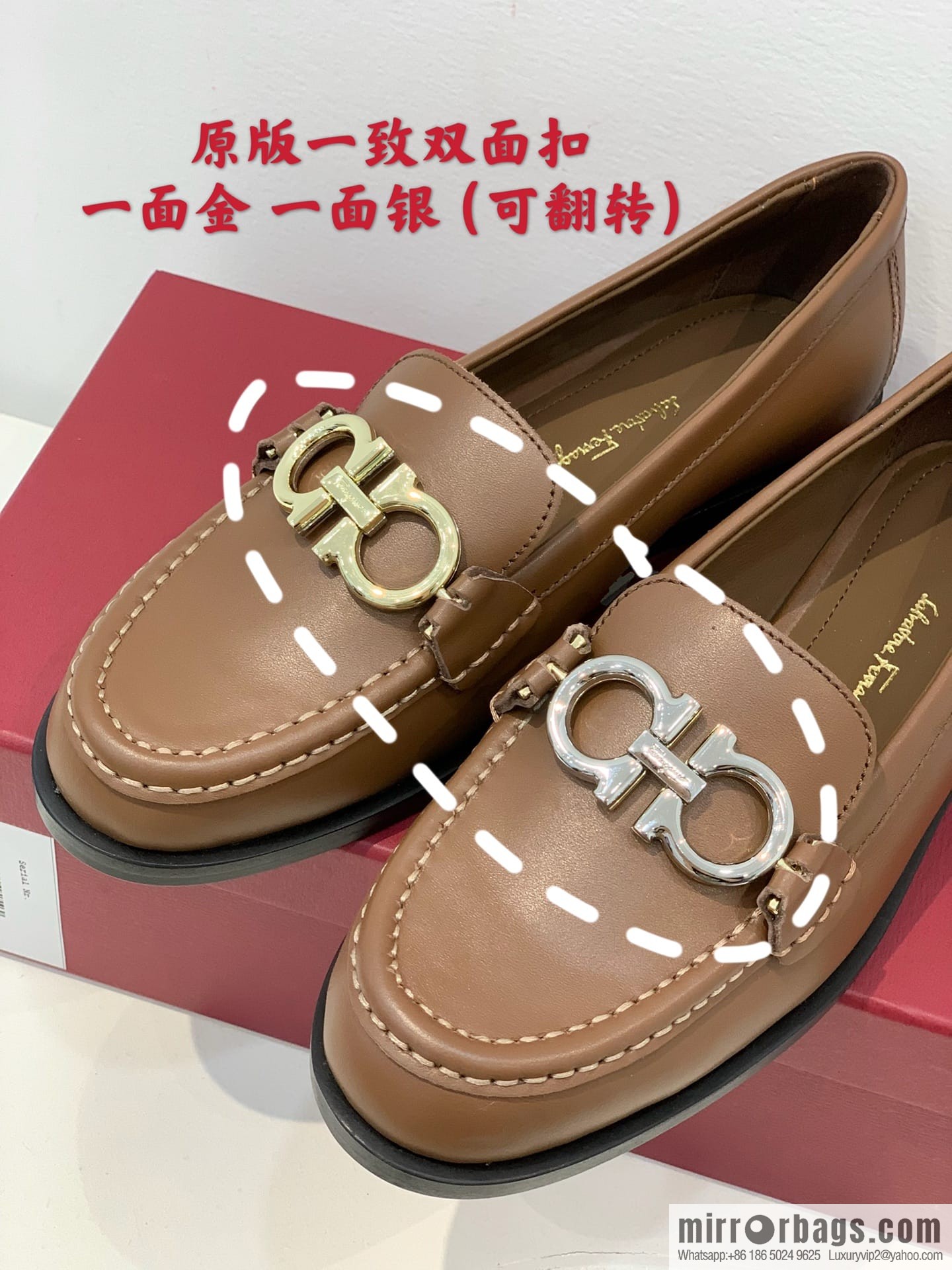 SF ✔️ salvatore Ferragamo ✔️ new products! Ferragamo Gancini double-sided buckle loafers shoes