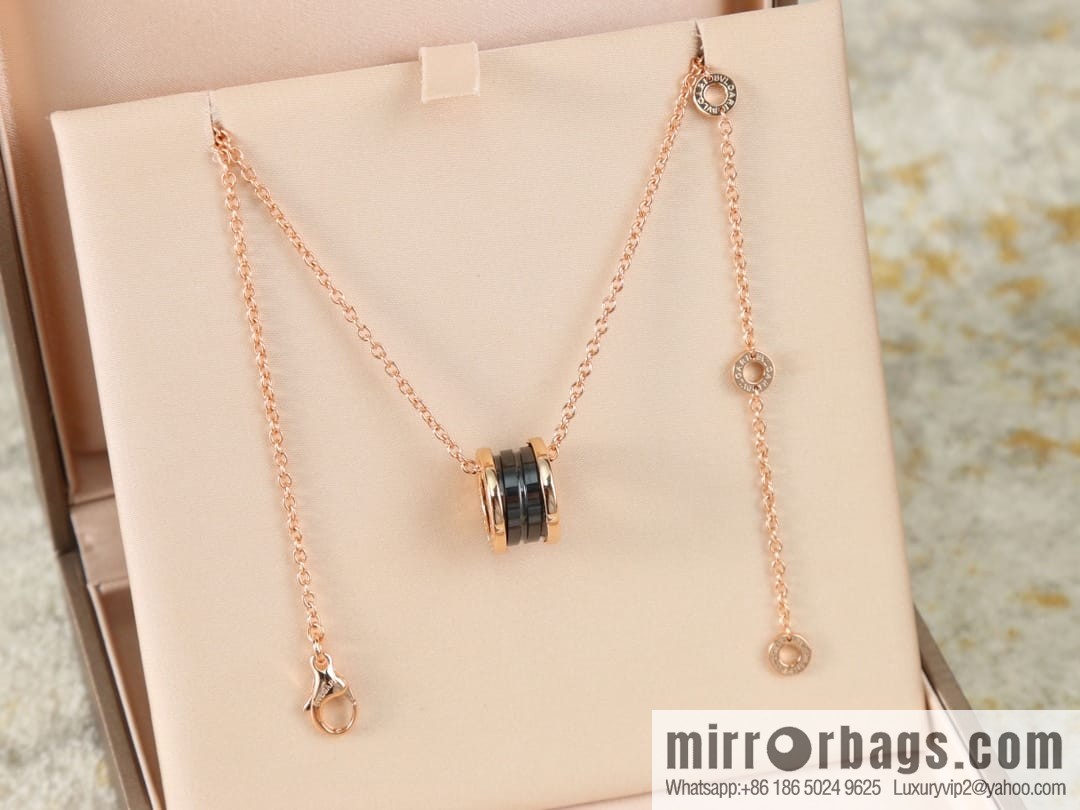 BVLGARI Bulgari black and white ceramic necklace