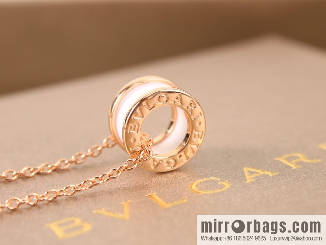 BVLGARI Bulgari black and white ceramic necklace