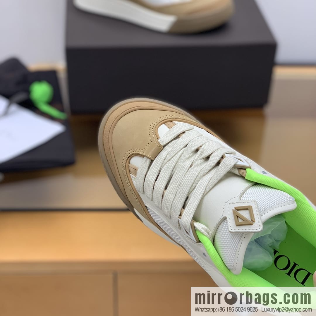 DIOR Dior uses granular calfskin with breathable mesh men's casual retro sneakers