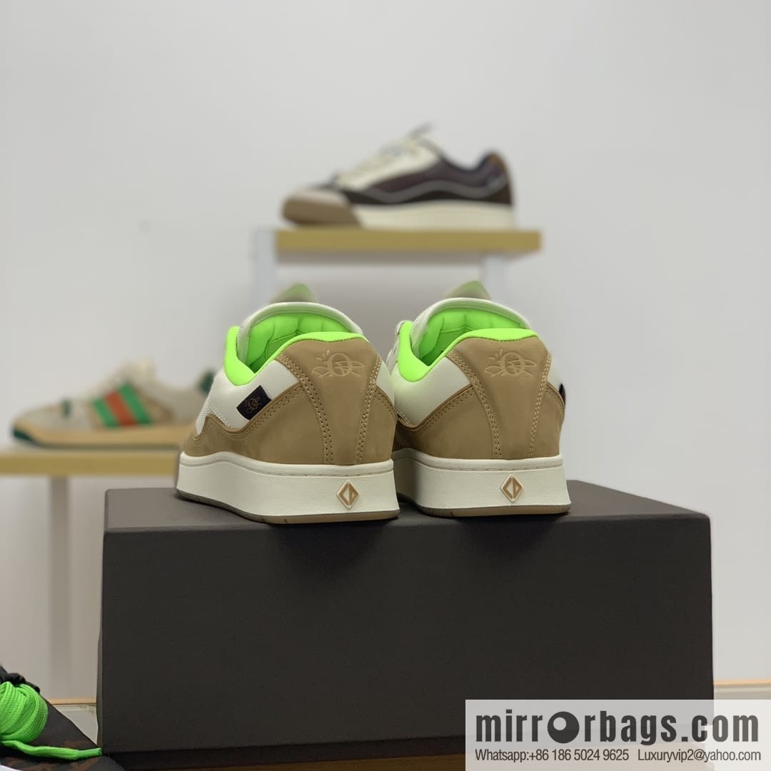 DIOR Dior uses granular calfskin with breathable mesh men's casual retro sneakers