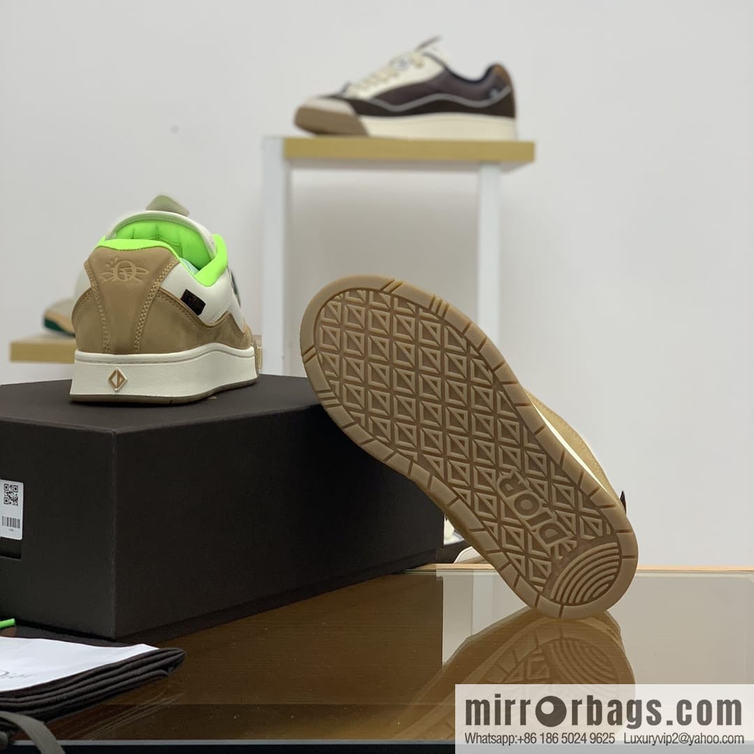 DIOR Dior uses granular calfskin with breathable mesh men's casual retro sneakers