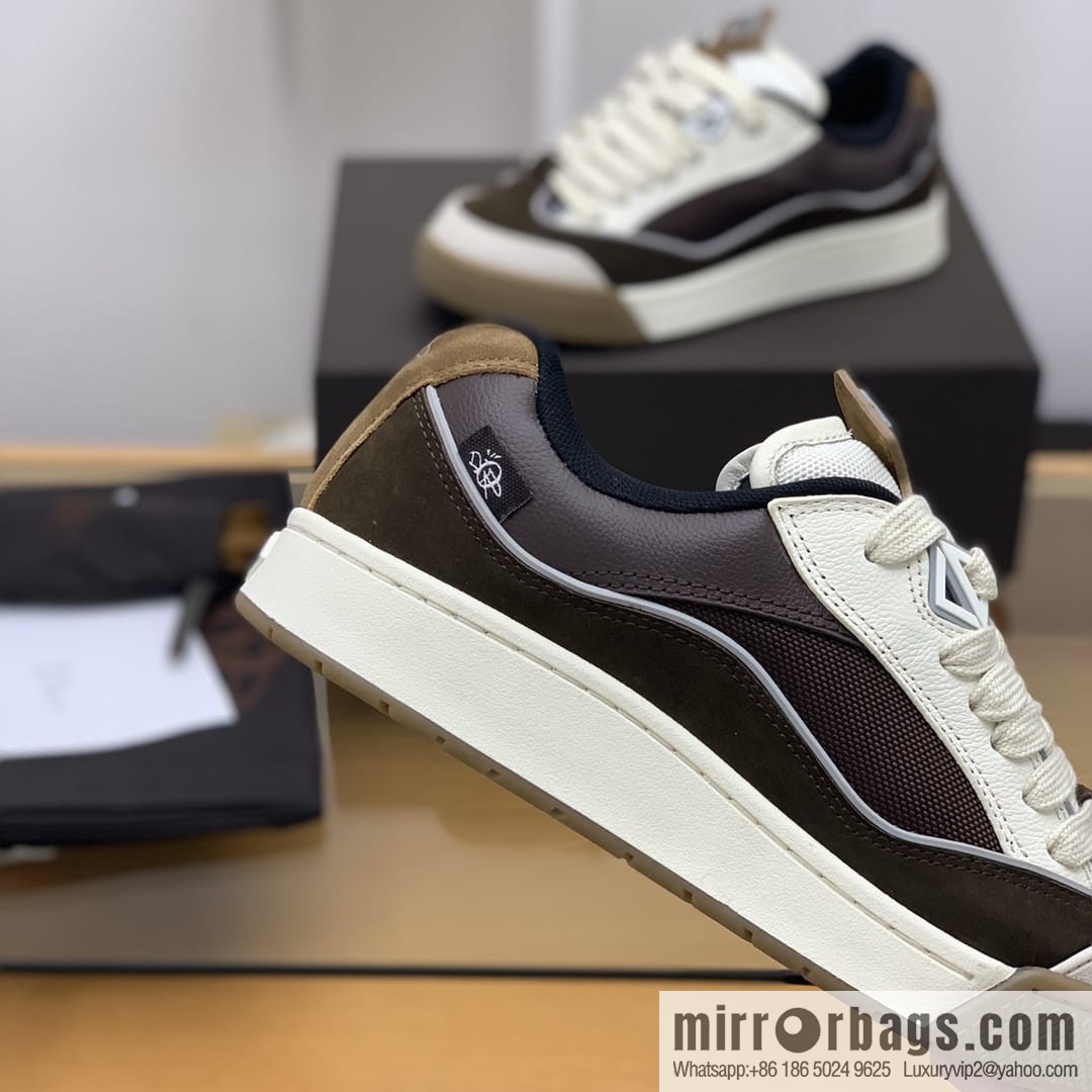 DIOR Dior uses granular calfskin with breathable mesh men's casual retro sneakers