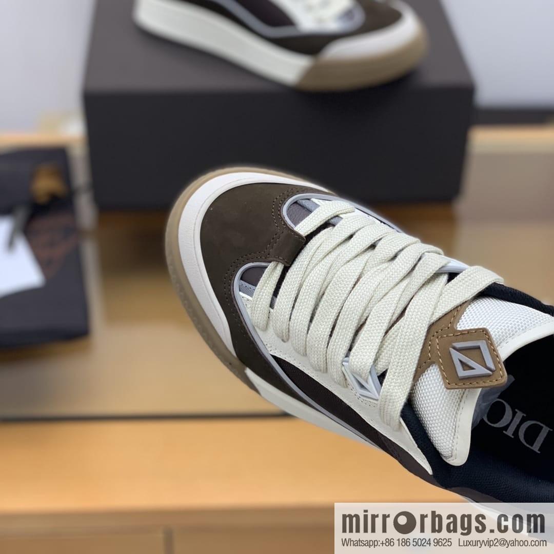 DIOR Dior uses granular calfskin with breathable mesh men's casual retro sneakers