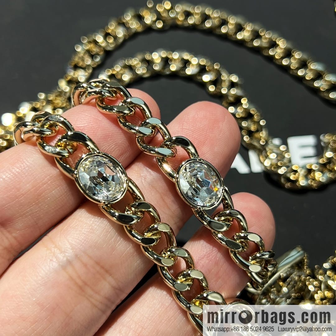New ☑️ CHANEL Chanel double c peach heart love waist belt waist chain necklace