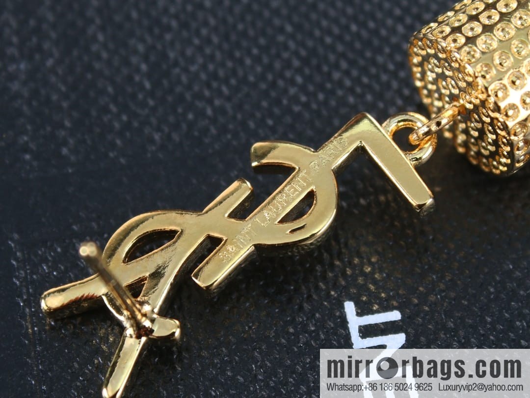 Saint Laurent YSL fringed earrings