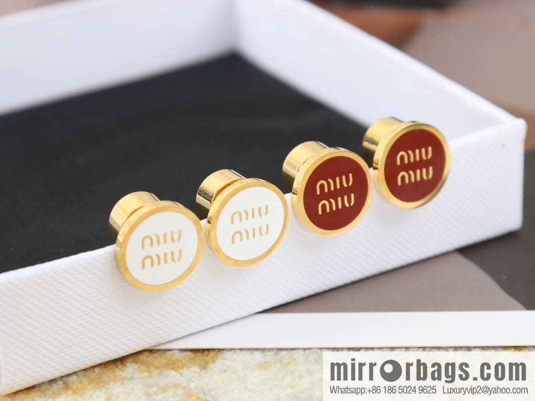 Miu Miu button stud earrings