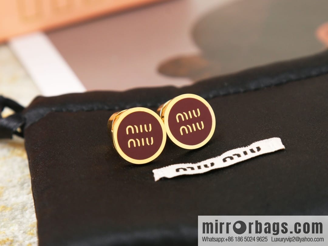 Miu Miu button stud earrings