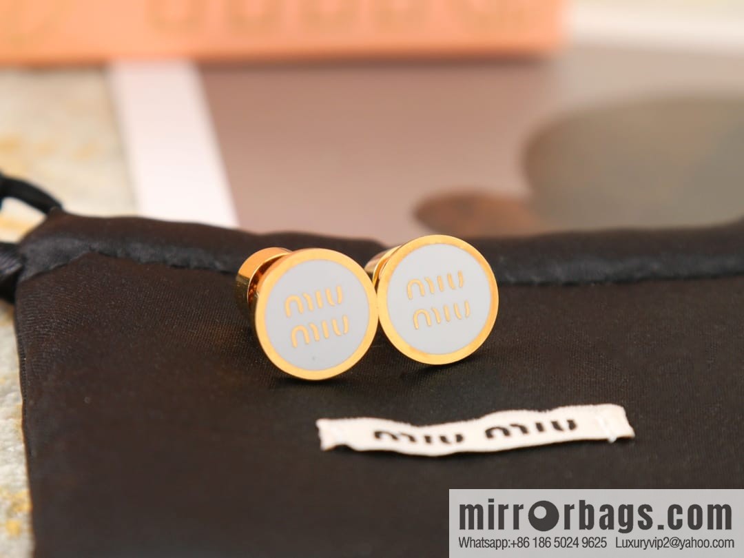Miu Miu button stud earrings