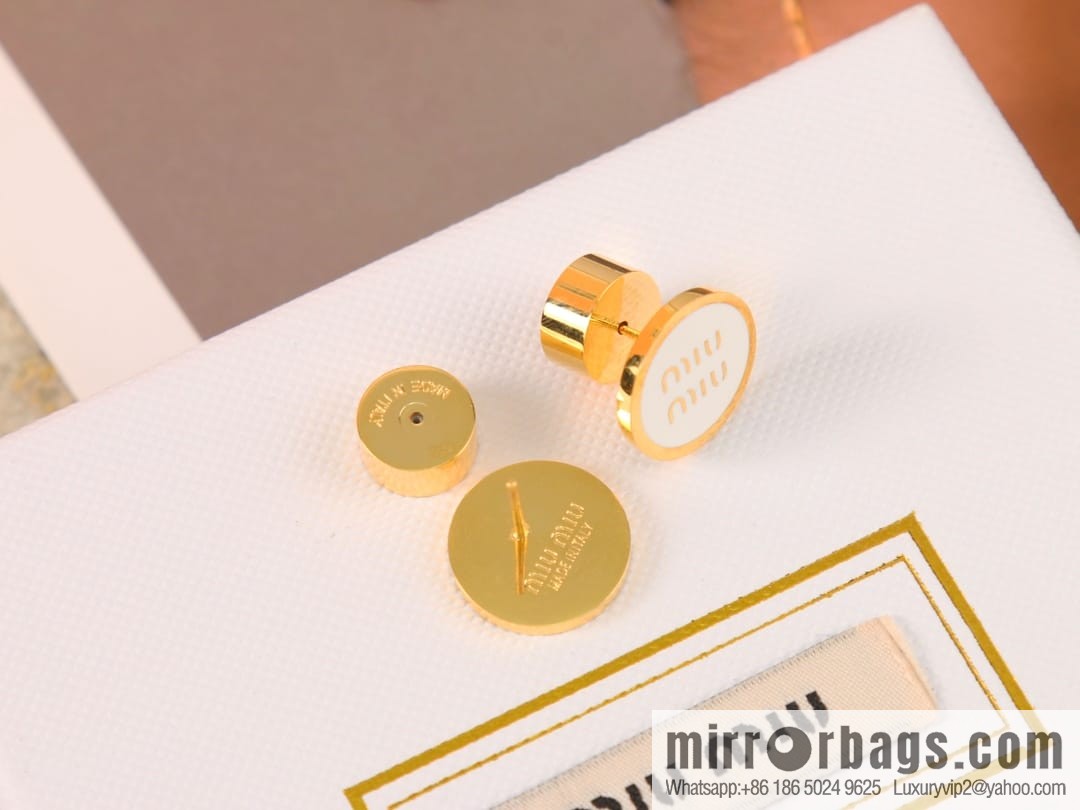 Miu Miu button stud earrings