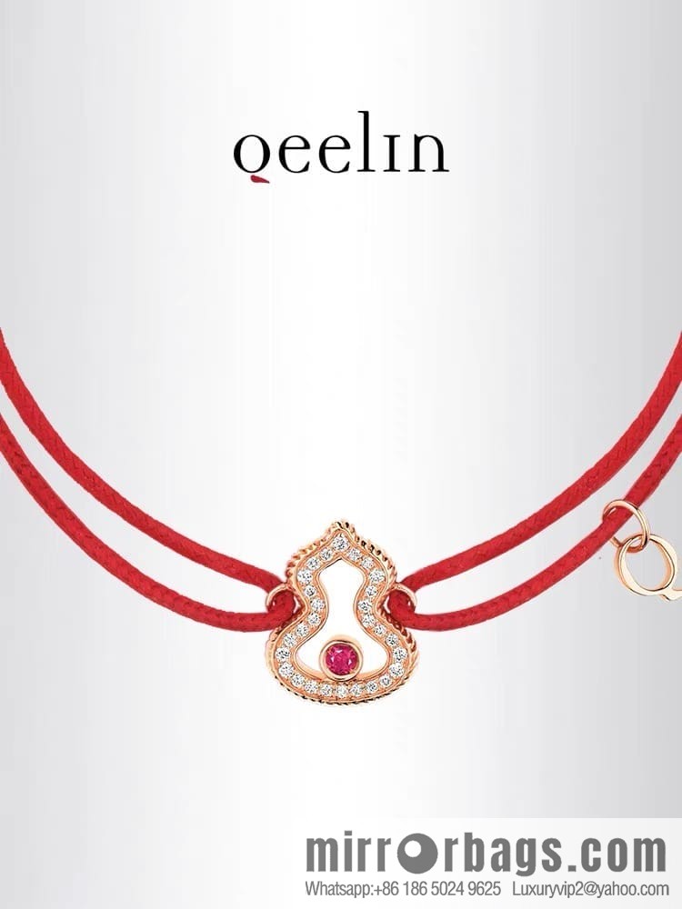 Qeelin unicorn, full diamond gourd red rope bracelet bracelet