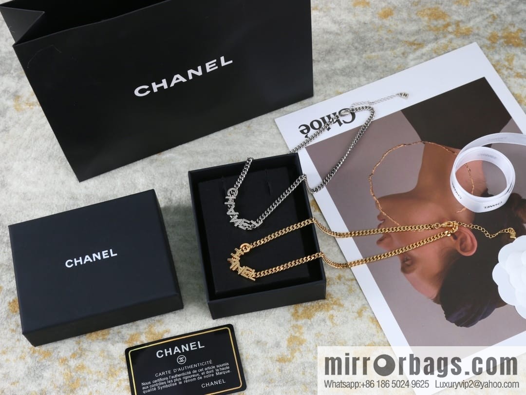 New ☑️ CHANEL Chanel medieval chain strap letter necklace