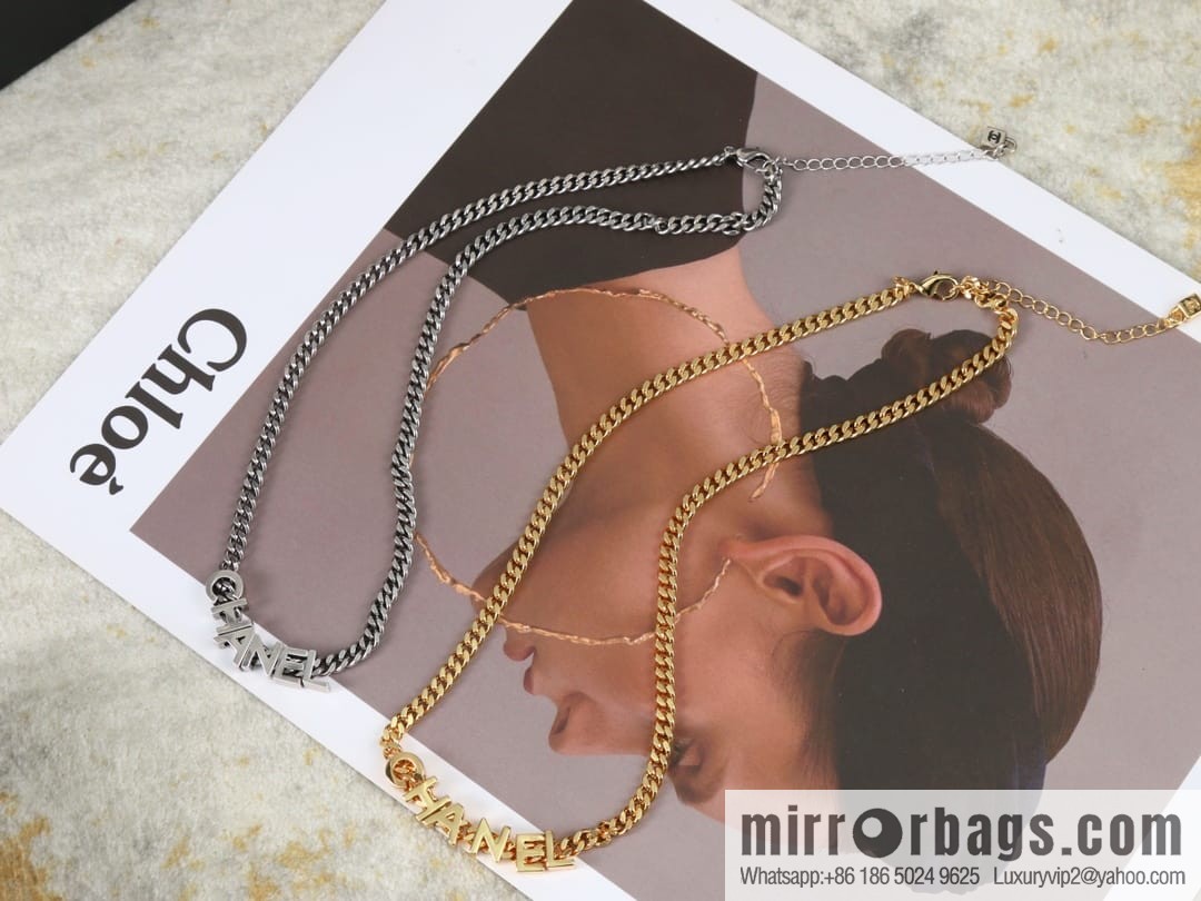 New ☑️ CHANEL Chanel medieval chain strap letter necklace