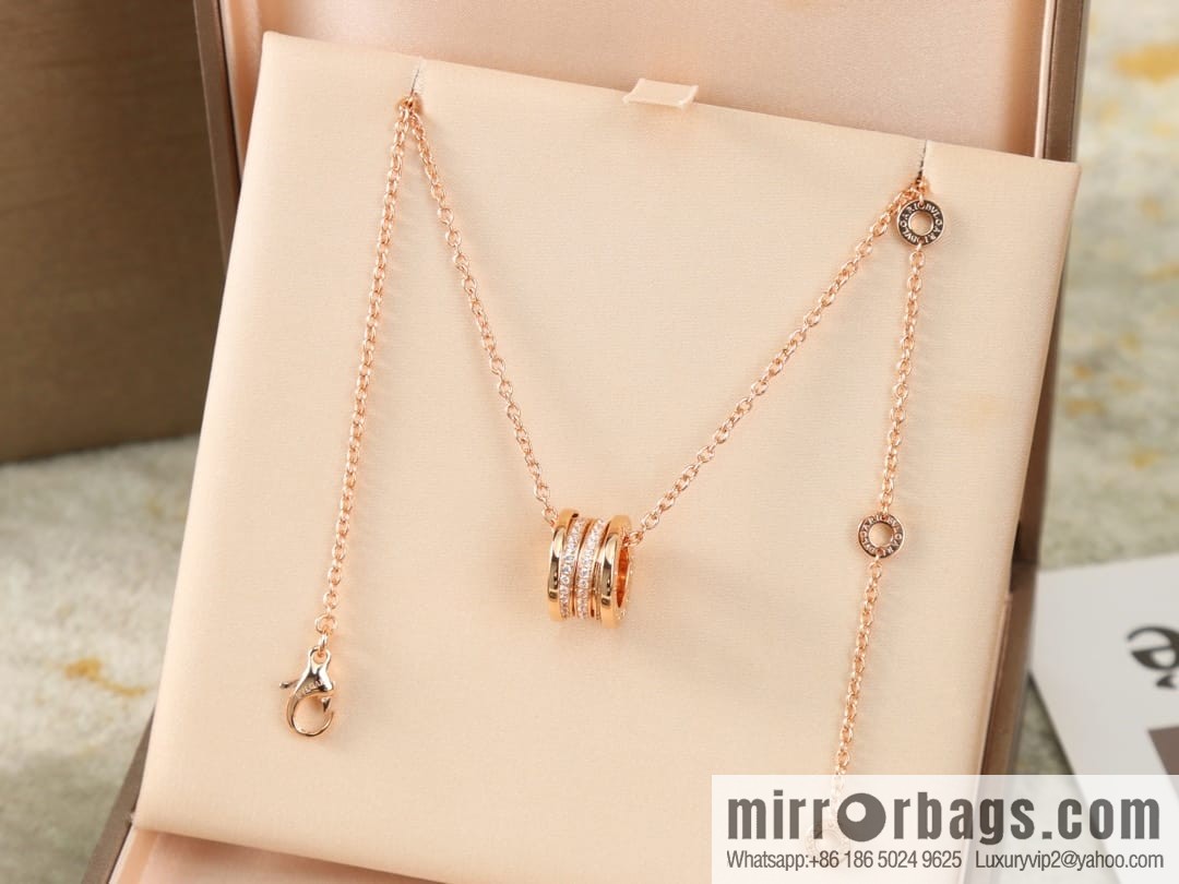 BVLGARI Bulgari spiral full diamond necklace
