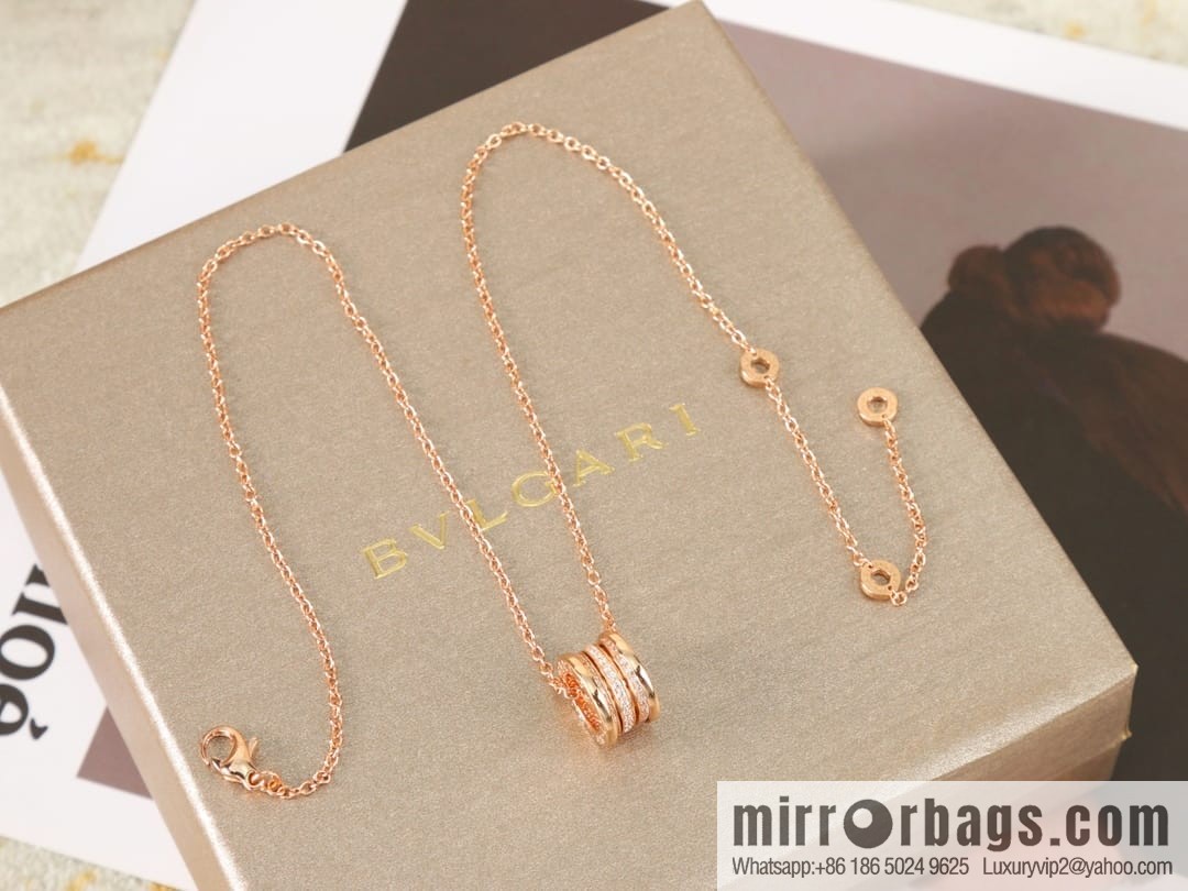 BVLGARI Bulgari spiral full diamond necklace