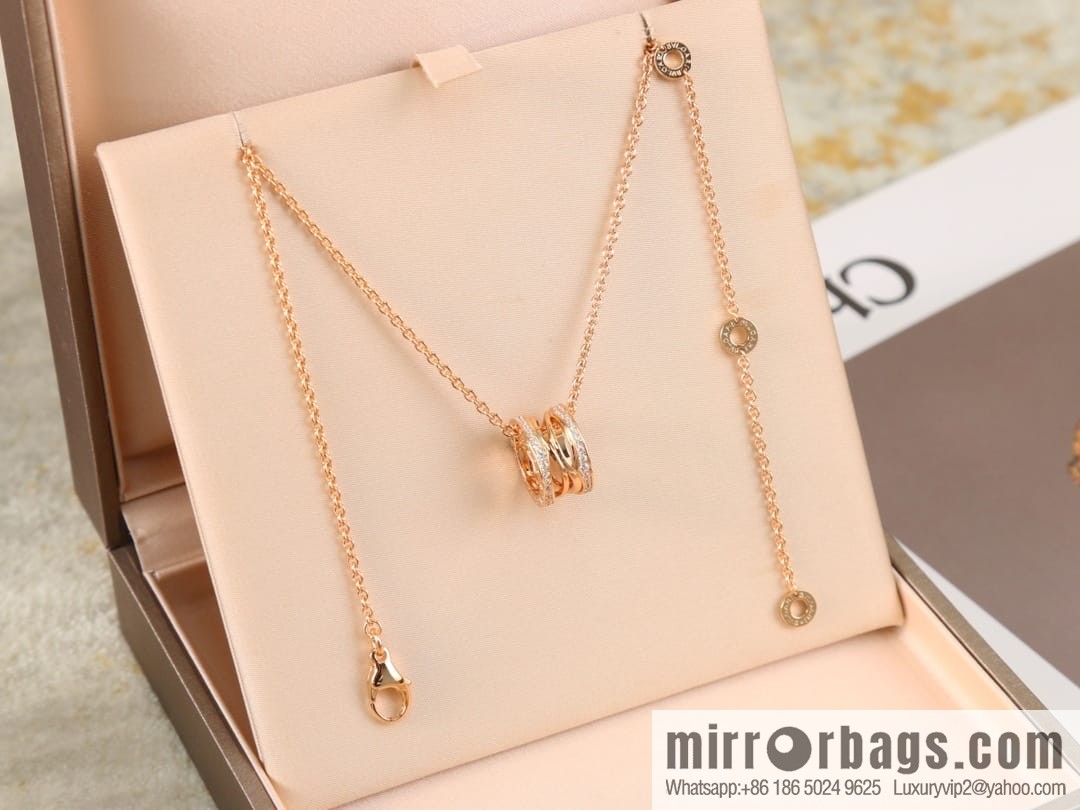 BVLGARI Bulgari double row drill cut-out necklace