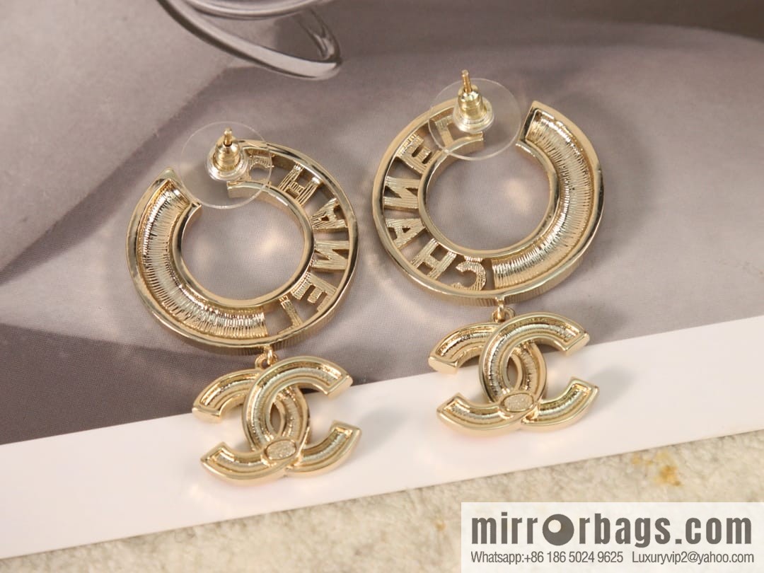 New ☑️ CHANEL Chanel c2 double c colored diamond round stud earrings