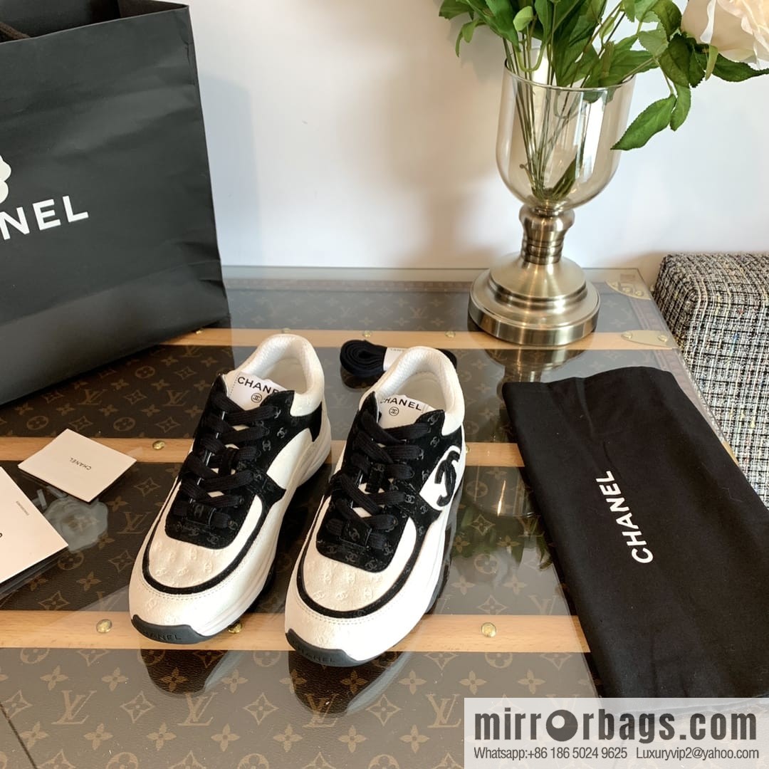 Chanel embossing logo panda 🐼 sneakers