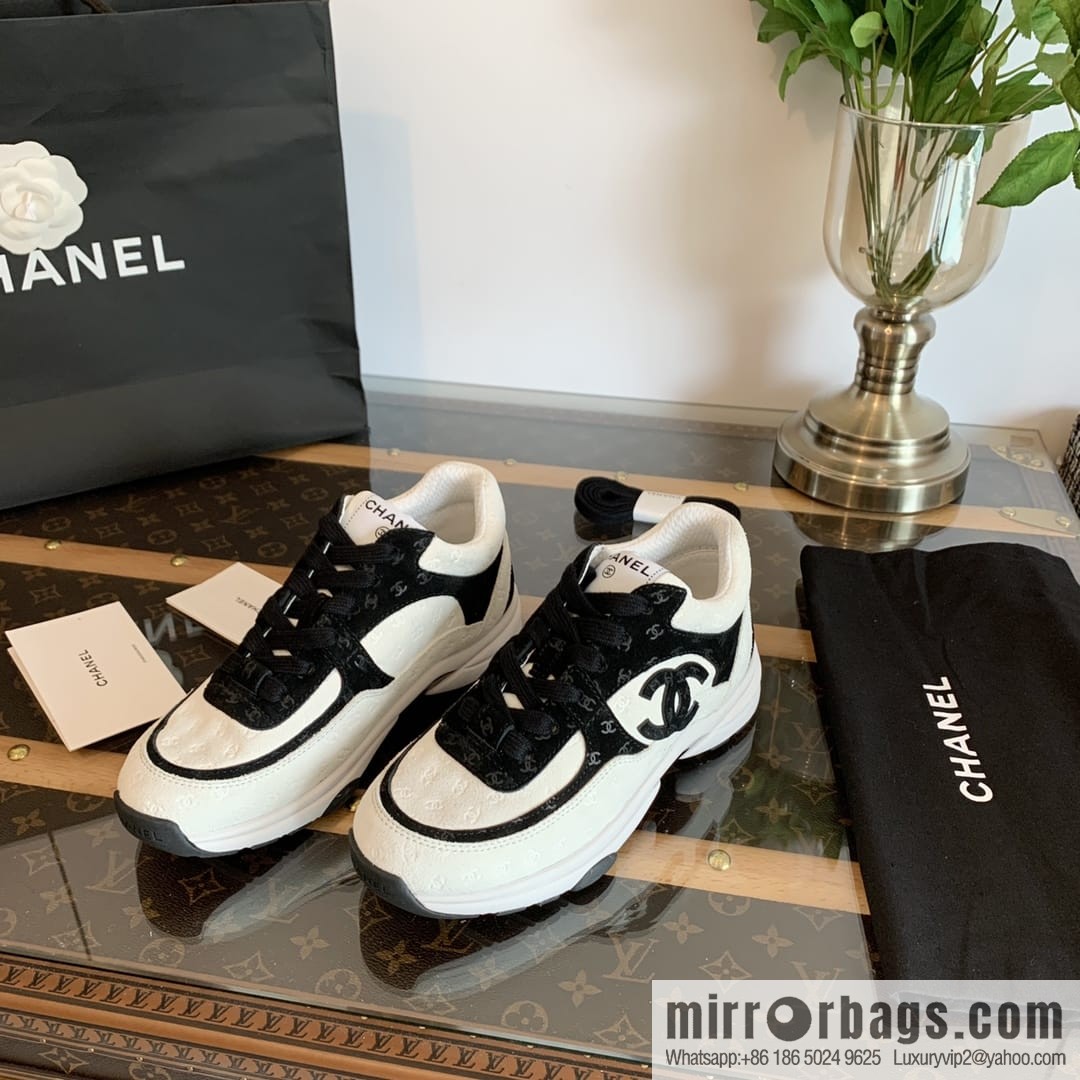Chanel embossing logo panda 🐼 sneakers