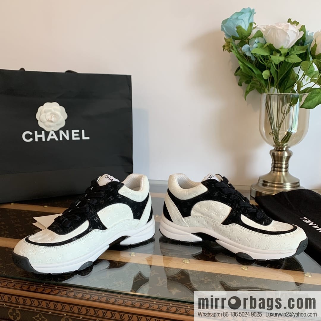 Chanel embossing logo panda 🐼 sneakers