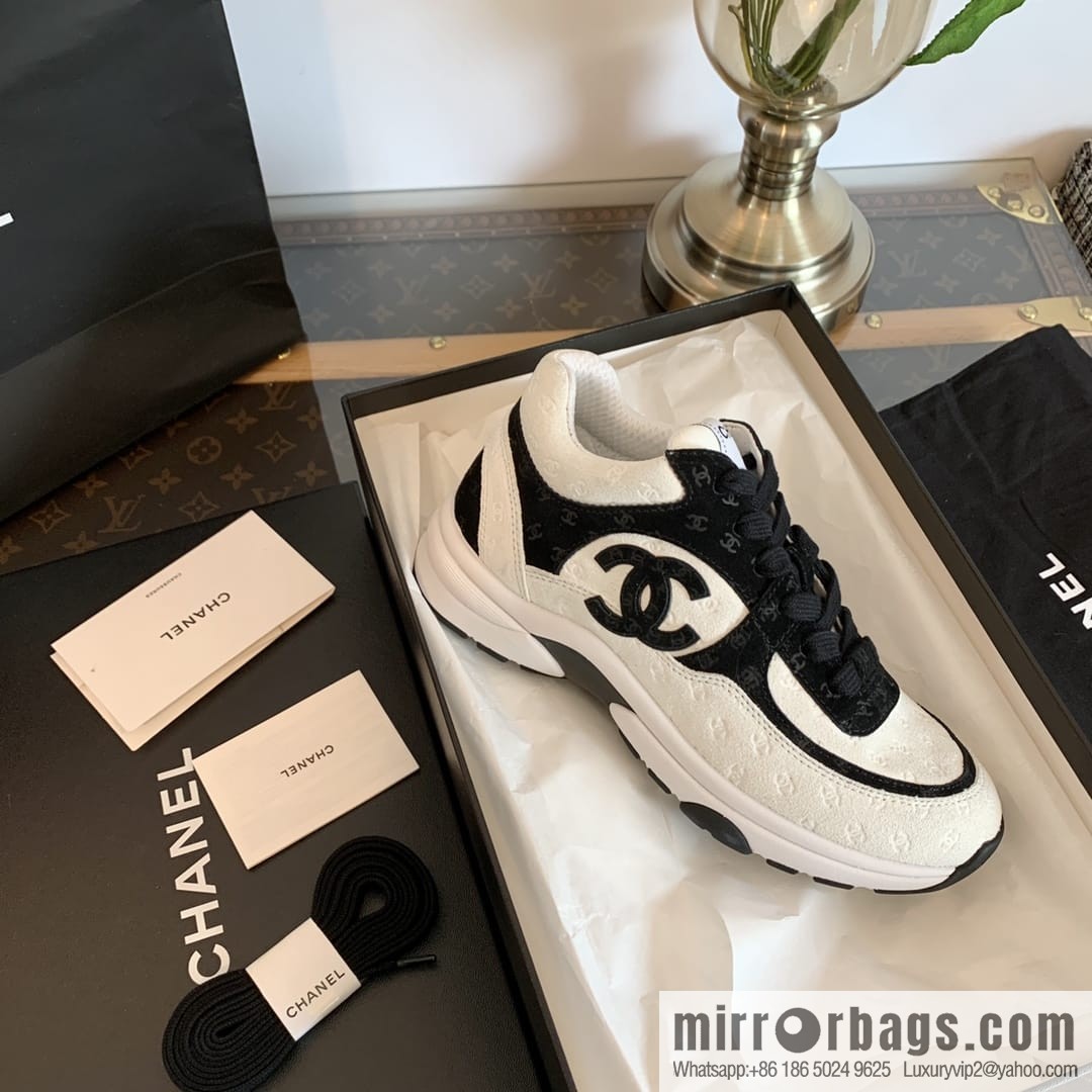 Chanel embossing logo panda 🐼 sneakers