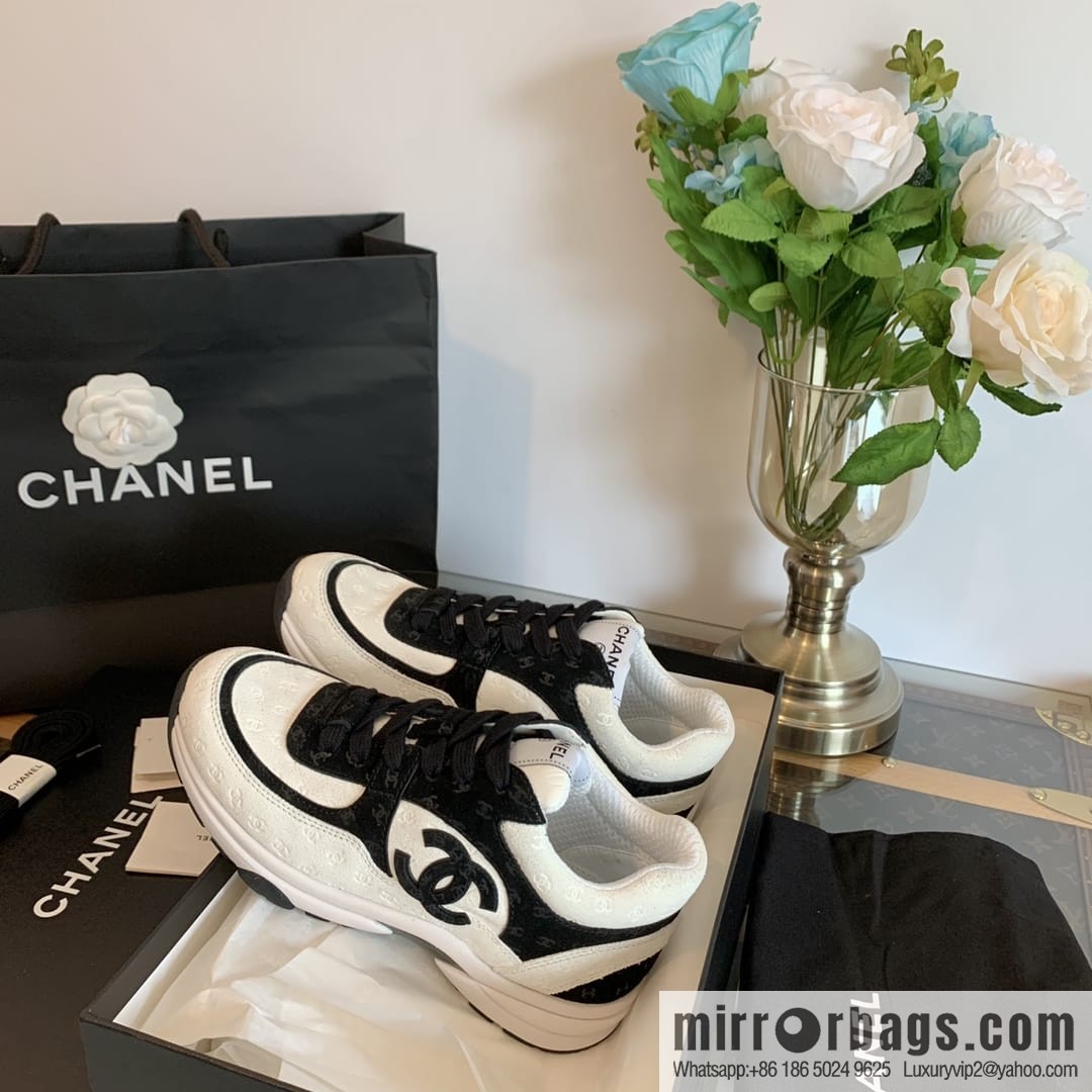 Chanel embossing logo panda 🐼 sneakers