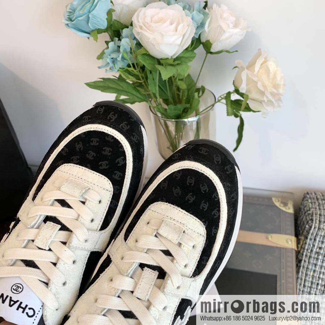 Chanel black embossing logo panda 🐼 sneakers