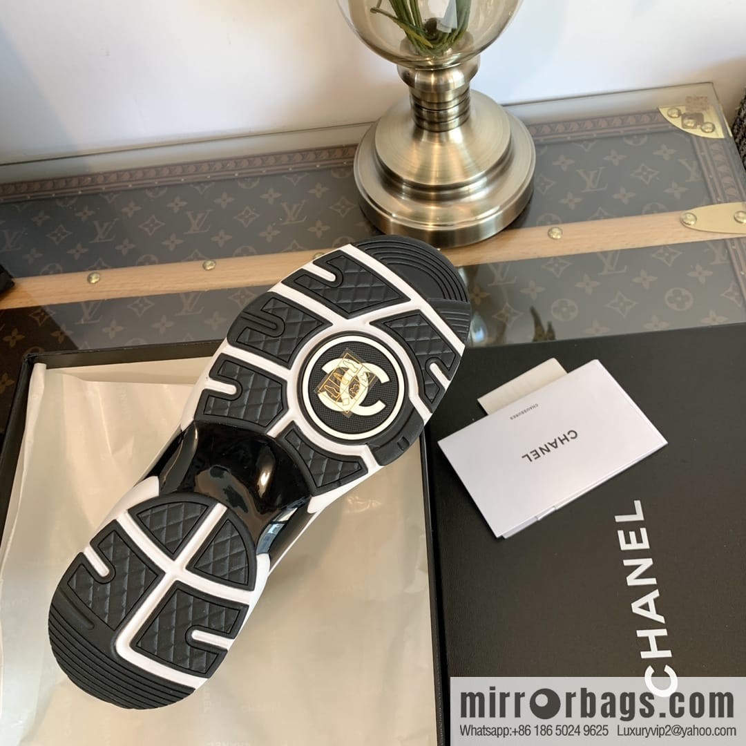 Chanel black embossing logo panda 🐼 sneakers