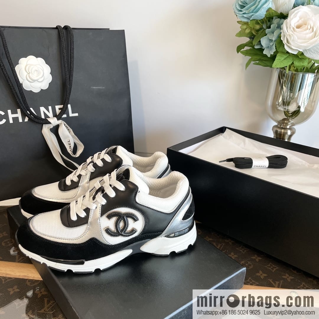 Chanel Xiaoxiang black and white color scheme panda 🐼 sneakers