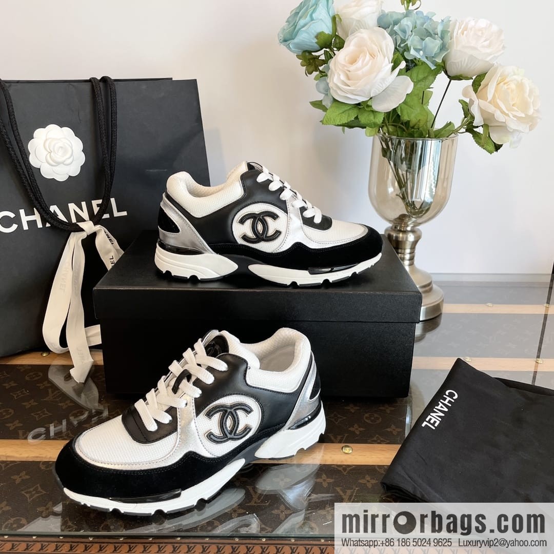 Chanel Xiaoxiang black and white color scheme panda 🐼 sneakers