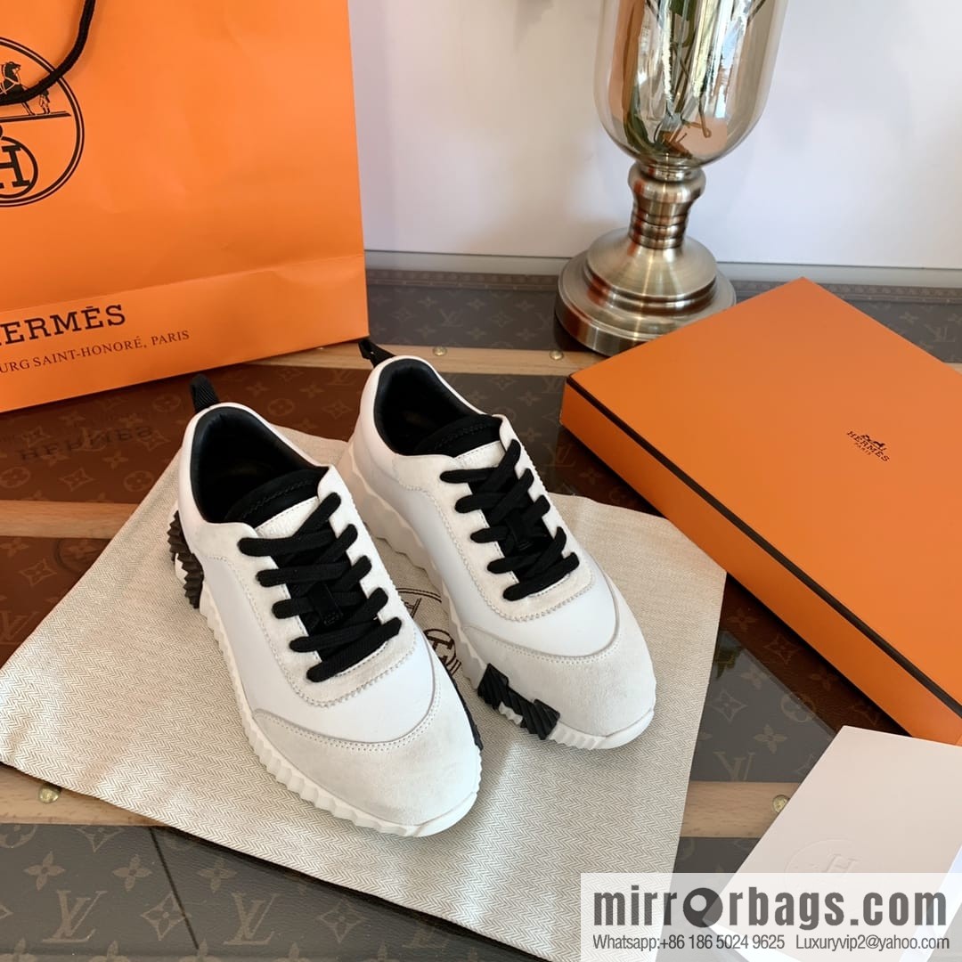 Hermes Hermès black and white color scheme panda sneakers