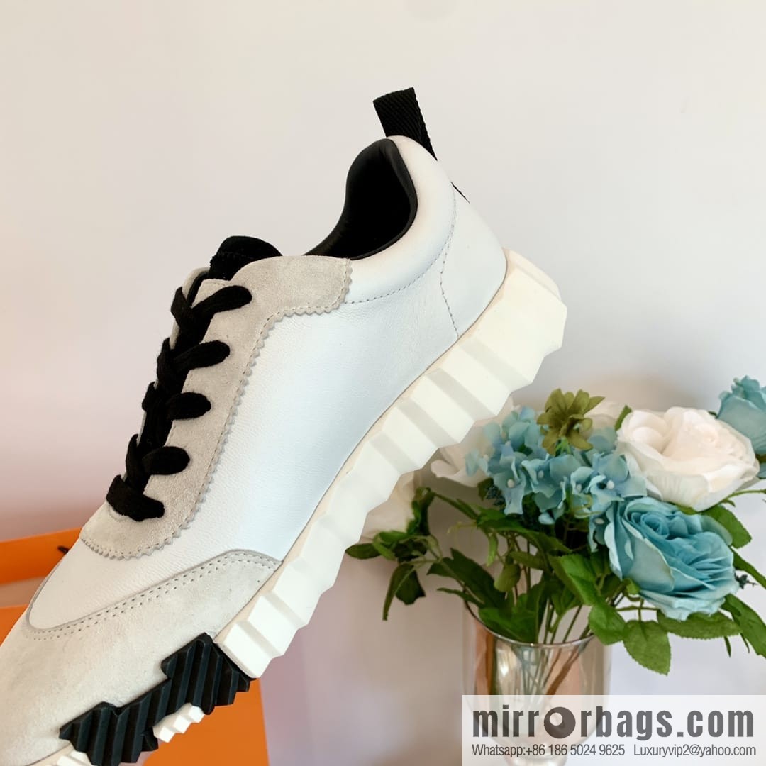 Hermes Hermès black and white color scheme panda sneakers