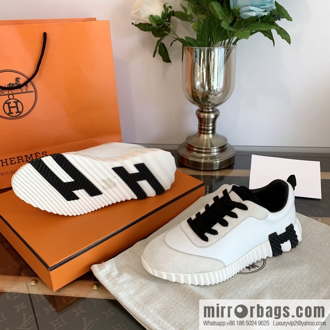 Hermes Hermès black and white color scheme panda sneakers