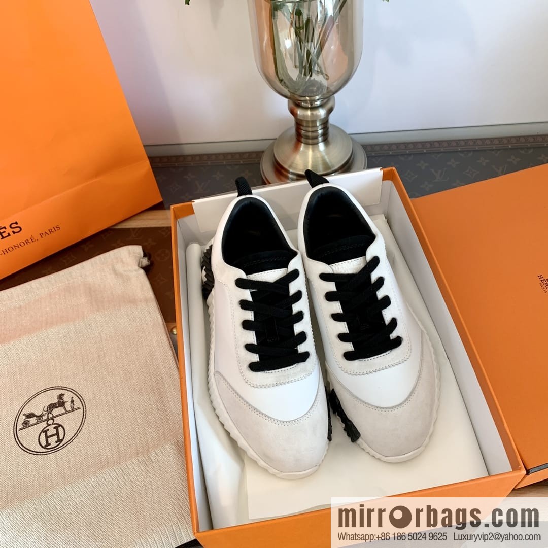 Hermes Hermès black and white color scheme panda sneakers