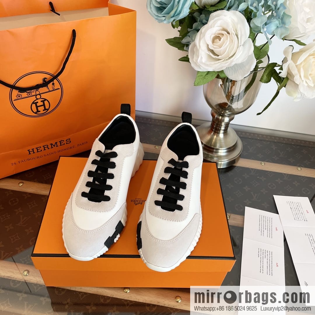 Hermes Hermès black and white color scheme panda sneakers