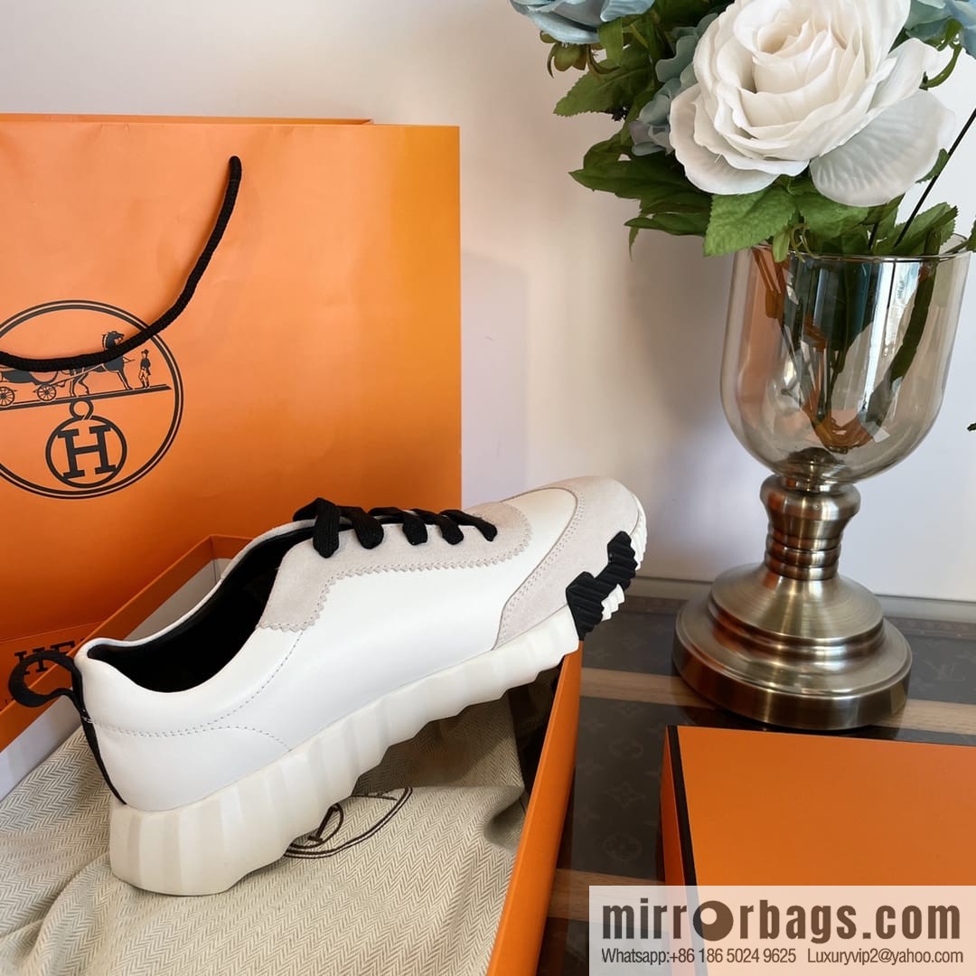 Hermes Hermès black and white color scheme panda sneakers