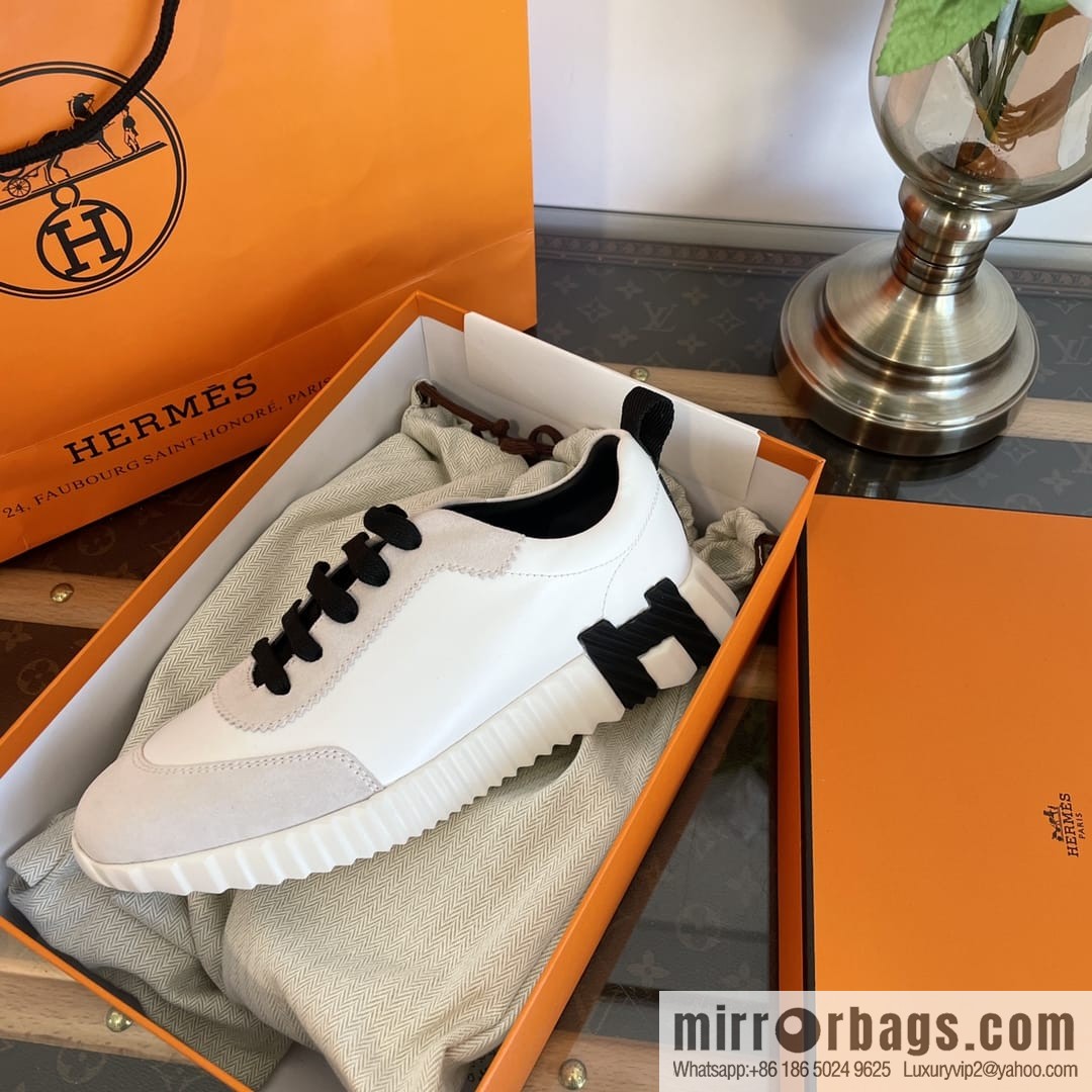 Hermes Hermès black and white color scheme panda sneakers