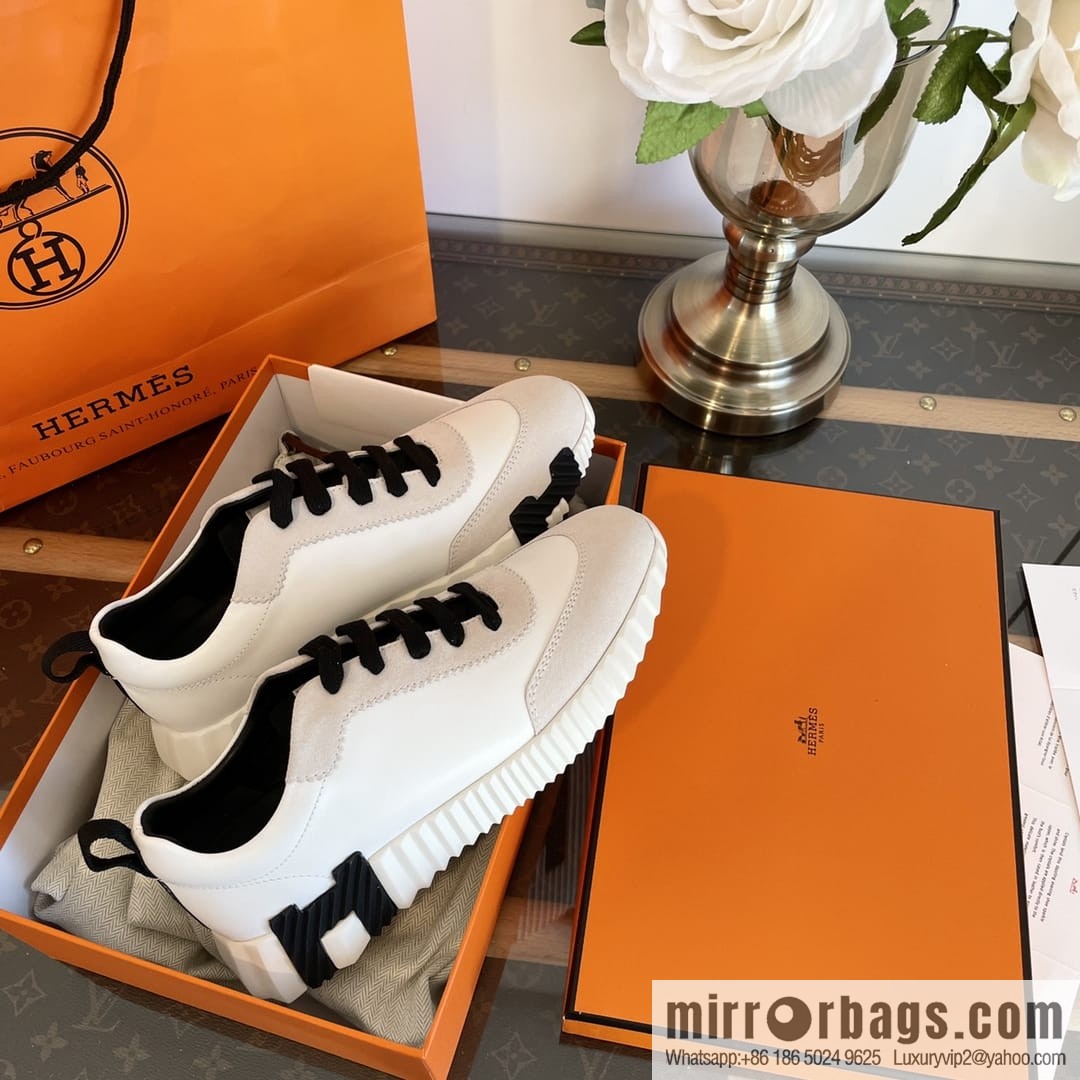 Hermes Hermès black and white color scheme panda sneakers