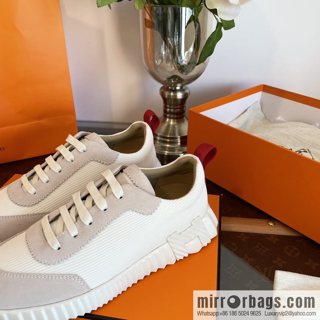 Hermes Hermès imported sheepskin ➕ cashmere casual sneakers