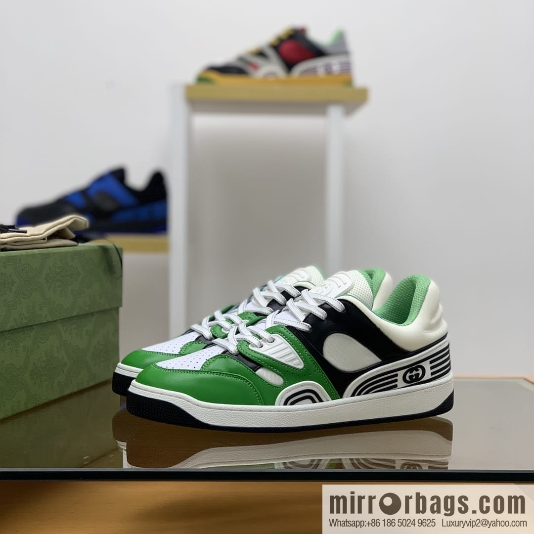 Gucci Gucci uses leather + breathable mesh iconic His & Hers sneakers