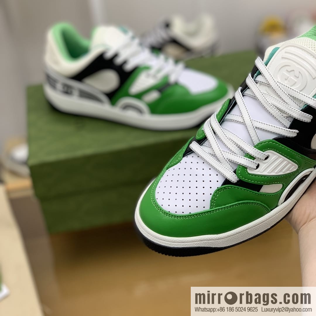 Gucci Gucci uses leather + breathable mesh iconic His & Hers sneakers